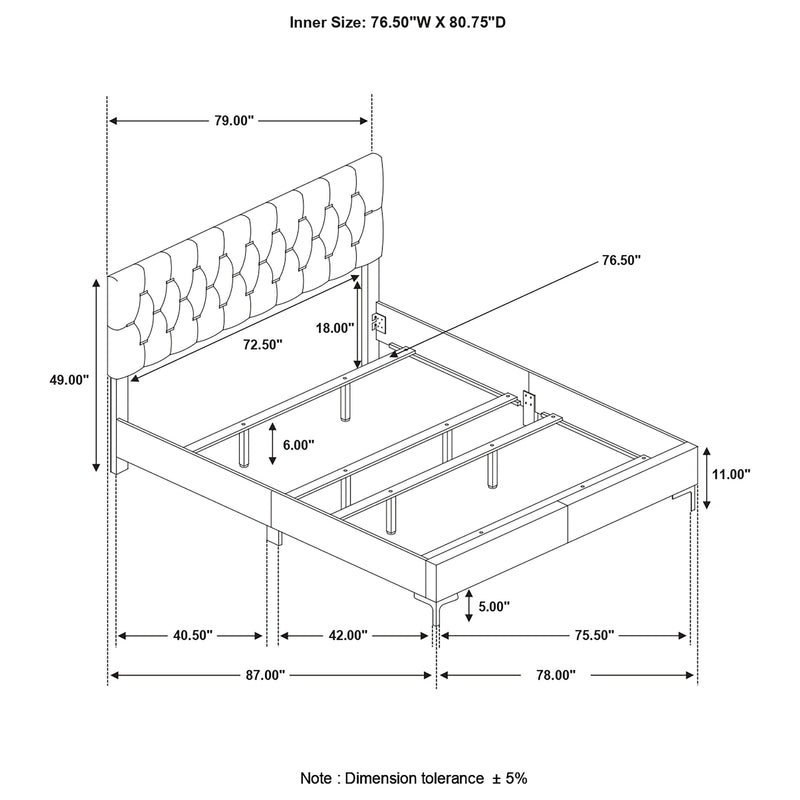 Kendall Upholstered Panel Bed