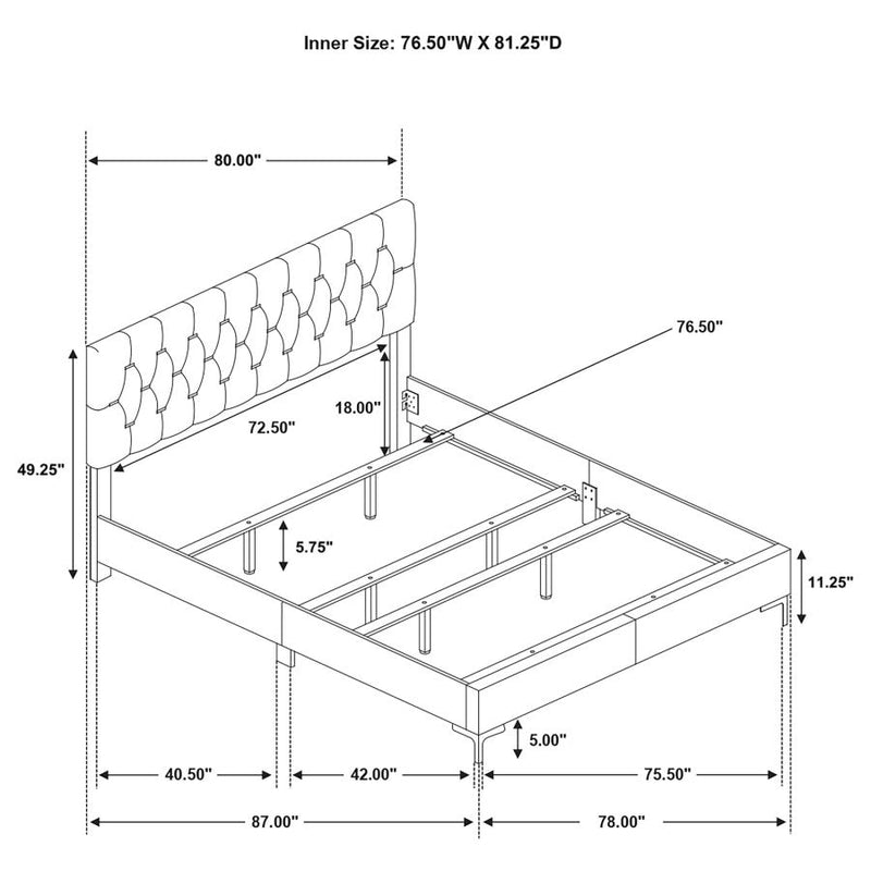 Kendall Upholstered Panel Bed