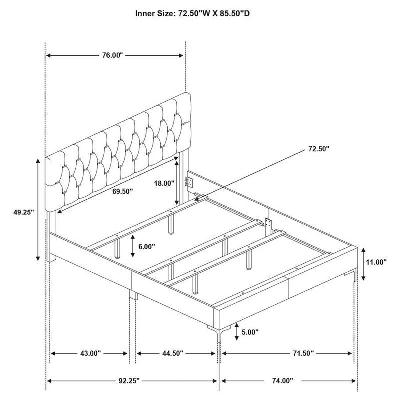 Kendall Upholstered Panel Bed