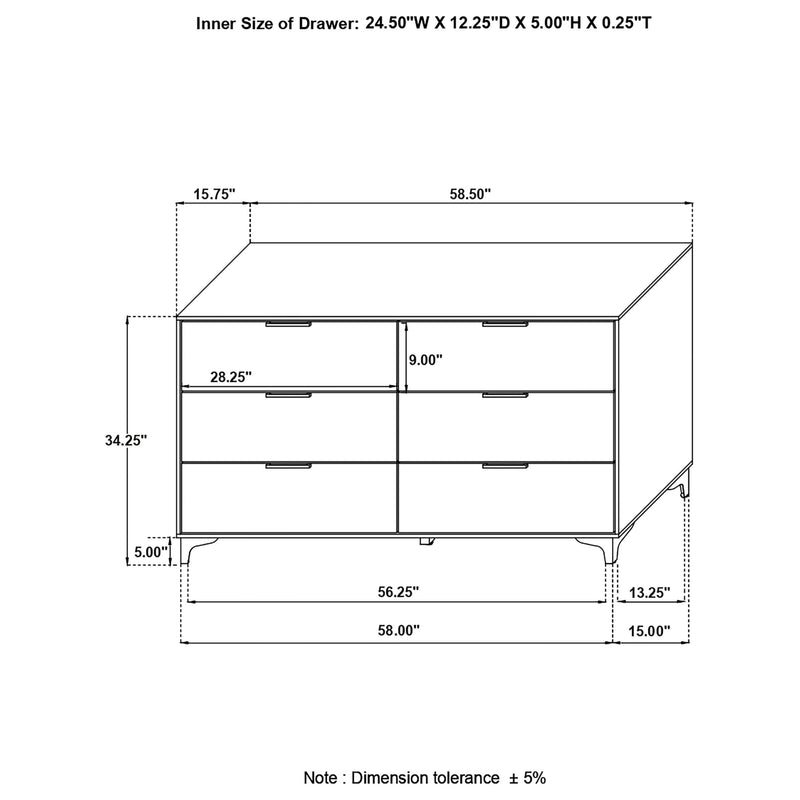 Kendall 6-drawer Dresser