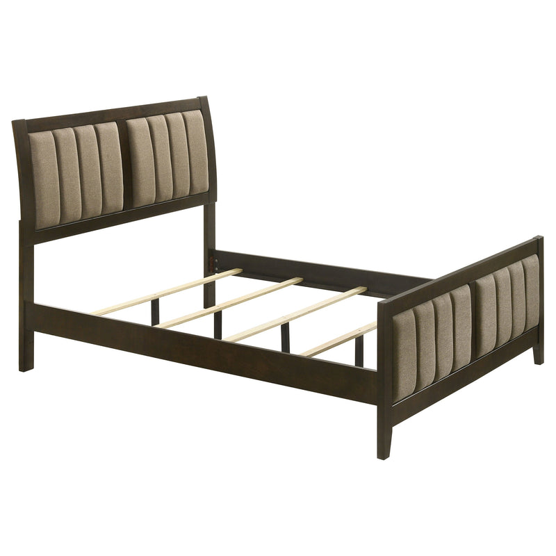 Cama tapizada Wilkes de 51 pulgadas Cacao Oscuro
