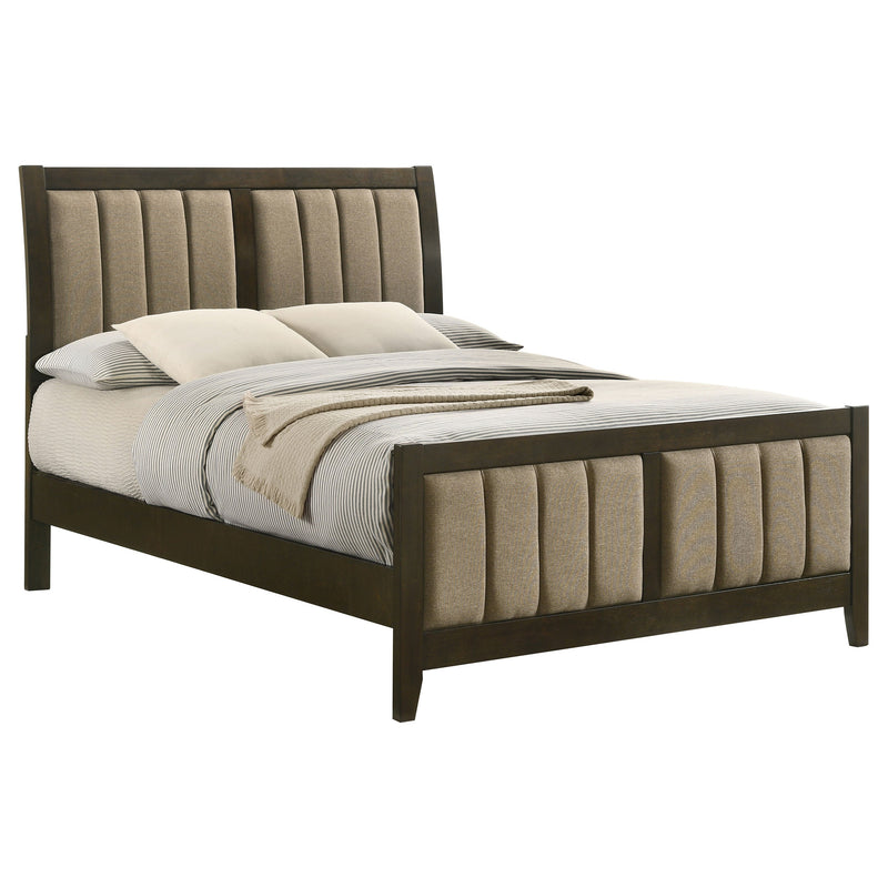 Cama tapizada Wilkes de 51 pulgadas Cacao Oscuro