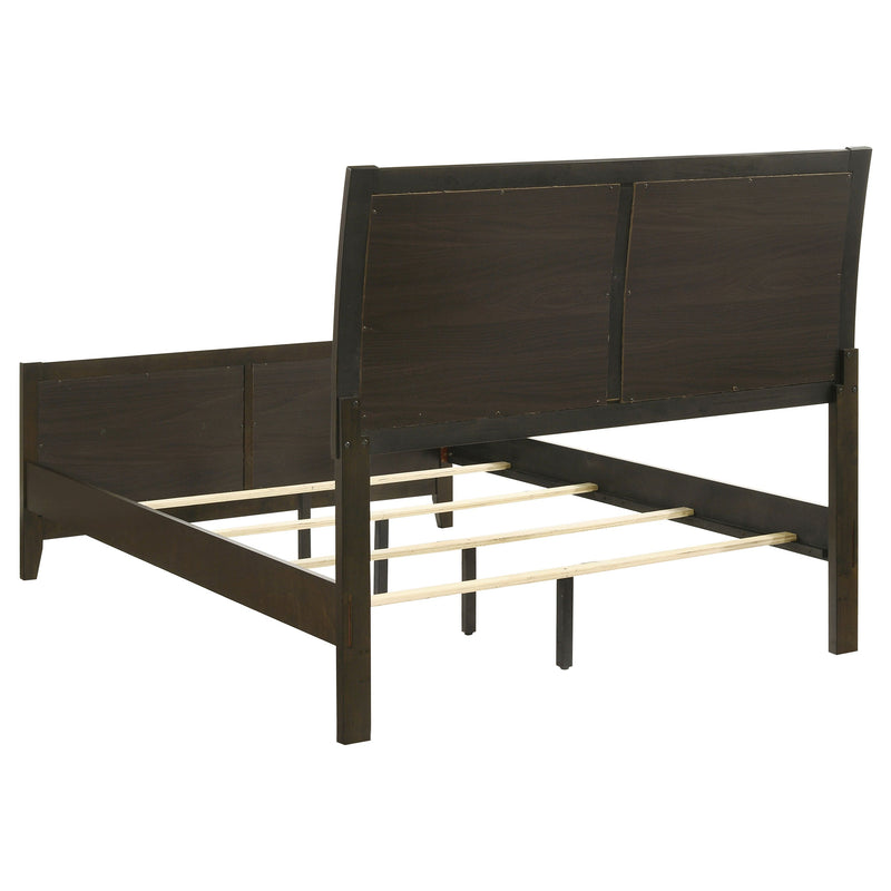 Cama tapizada Wilkes de 51 pulgadas Cacao Oscuro