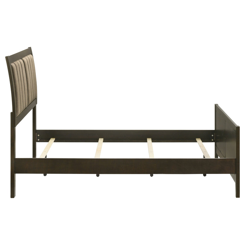 Cama tapizada Wilkes de 51 pulgadas Cacao Oscuro