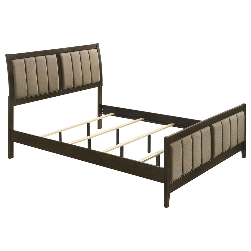 Cama tapizada Wilkes de 51 pulgadas Cacao Oscuro