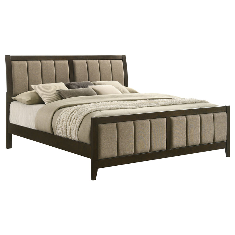 Cama tapizada Wilkes de 51 pulgadas Cacao Oscuro
