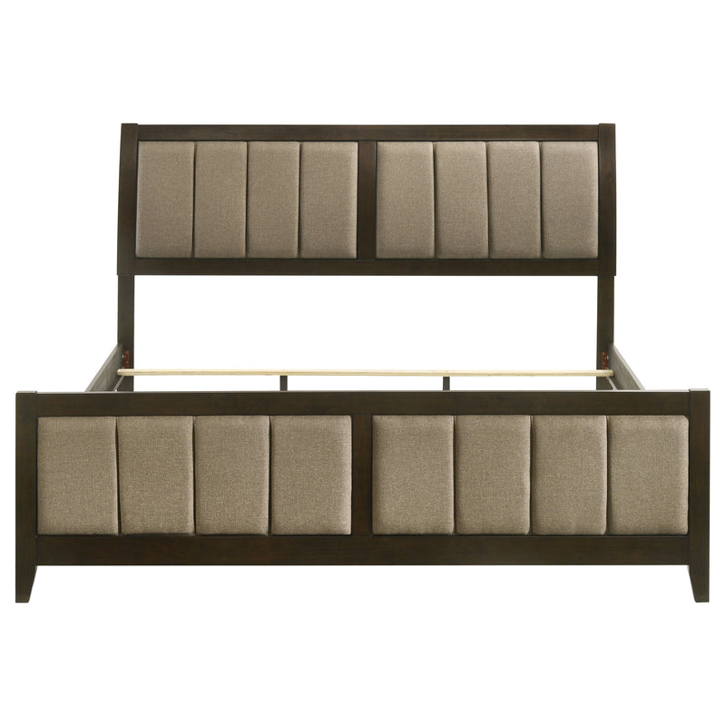 Cama tapizada Wilkes de 51 pulgadas Cacao Oscuro