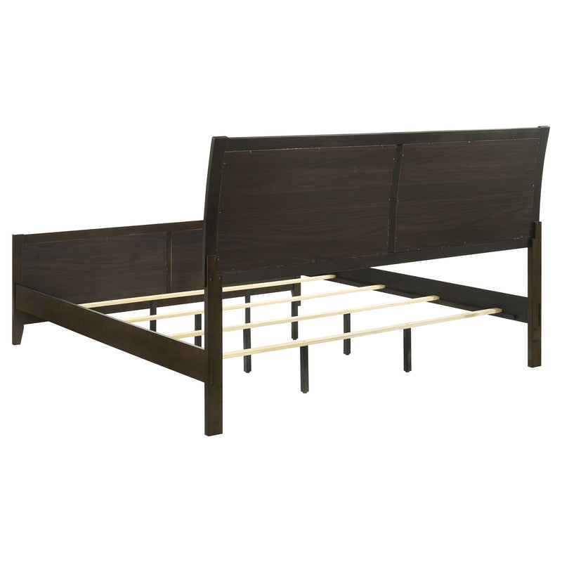 Cama tapizada Wilkes de 51 pulgadas Cacao Oscuro