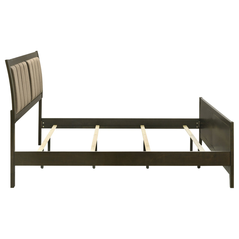 Cama tapizada Wilkes de 51 pulgadas Cacao Oscuro