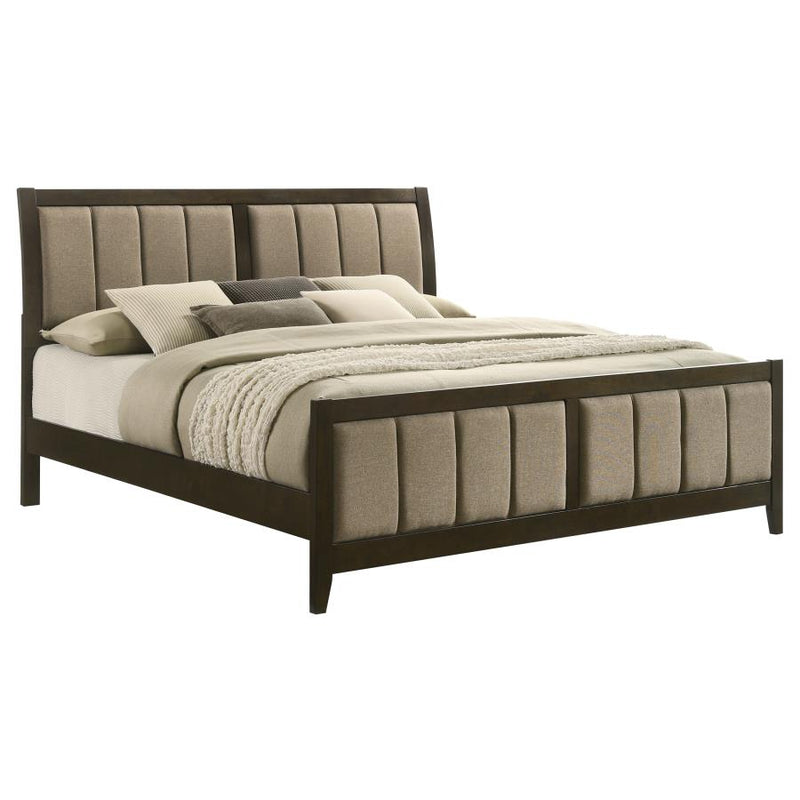 Wilkes Vertical-Channel Upholstered Panel Bed