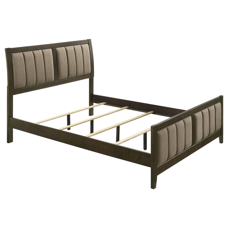 Cama tapizada Wilkes de 51 pulgadas Cacao Oscuro