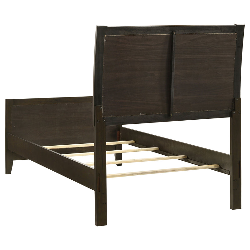 Cama tapizada Wilkes de 51 pulgadas Cacao Oscuro