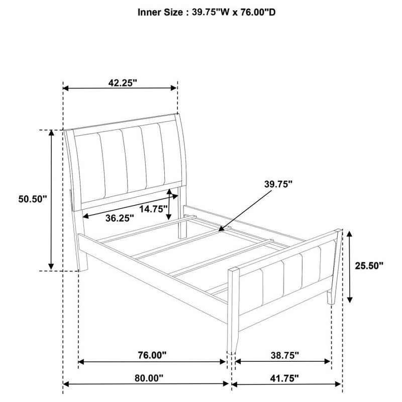 Wilkes Vertical-Channel Upholstered Panel Bed