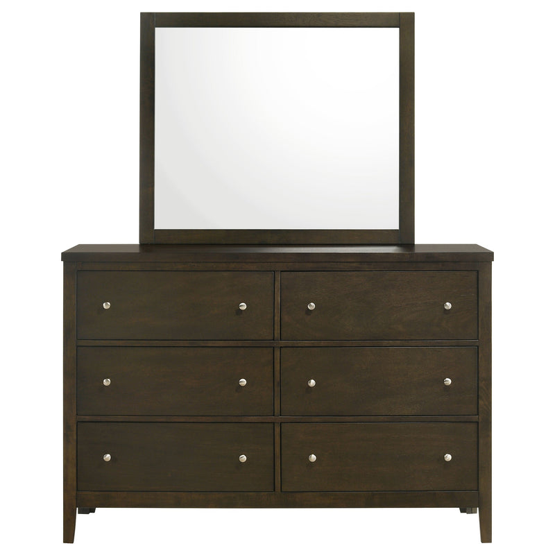 Wilkes 6-drawer Dresser and Mirror Dark Cocoa