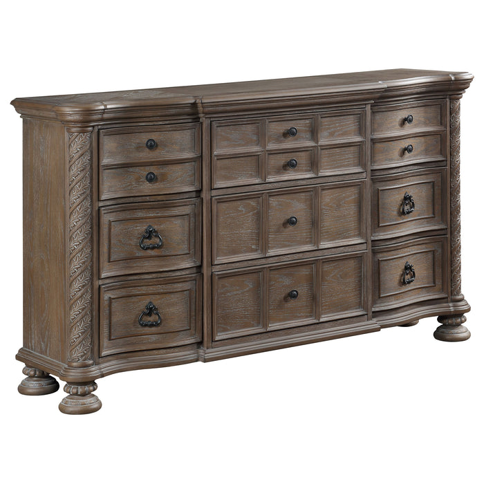 Emmett   Bedroom Set Walnut and Beige