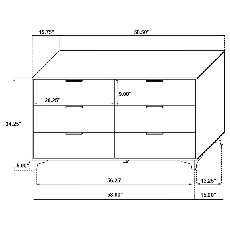 Kendall 6-drawer Dresser