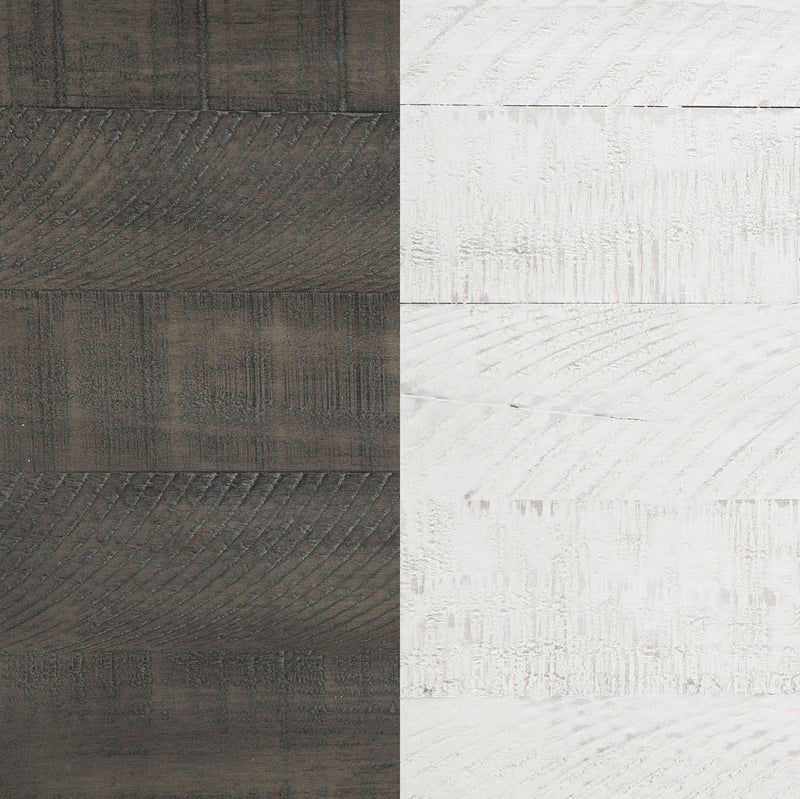 Cama Lilith de paneles de madera, efecto envejecido