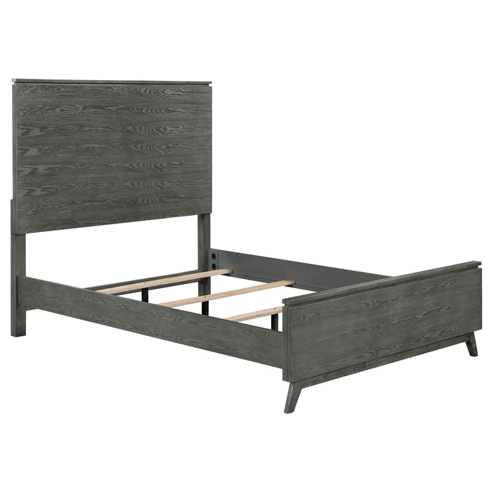 Nathan High Headboard  Panel Bed Grey