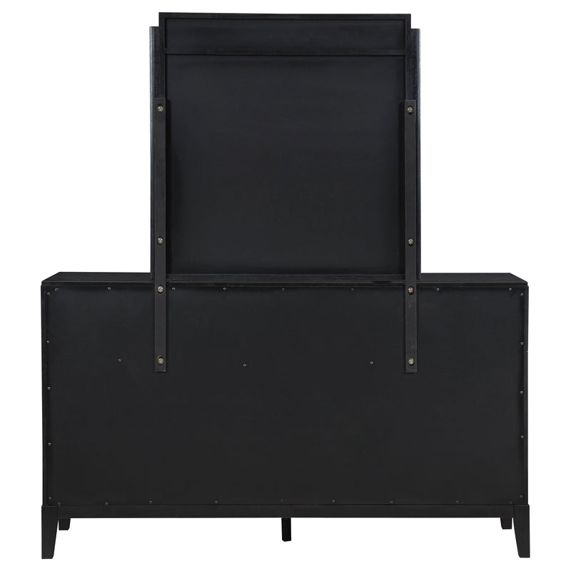 Brookmead 8-drawer Dresser with Mirror Black