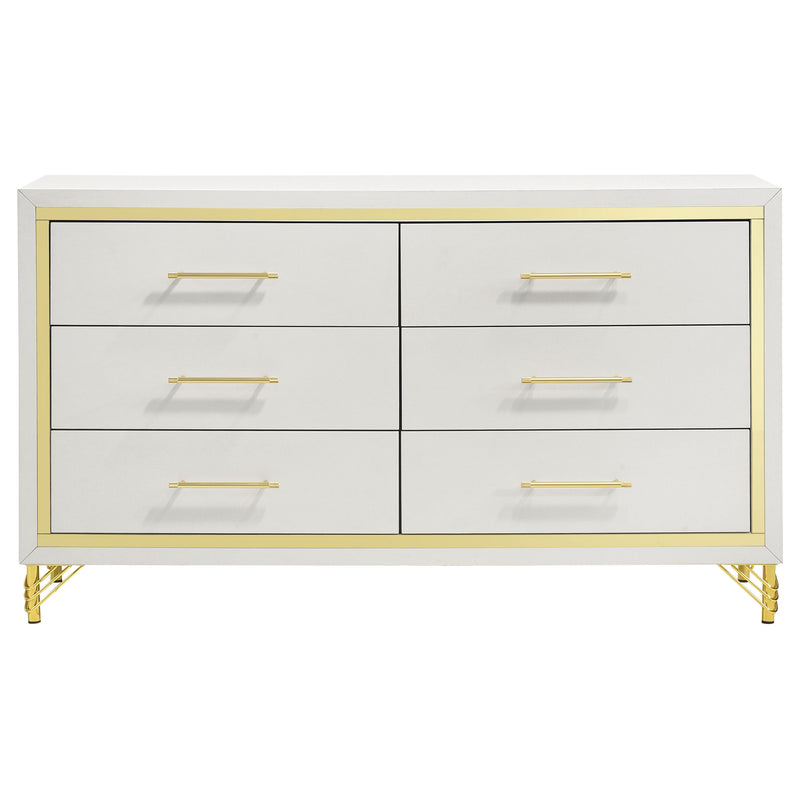 Juego de dormitorio Lucía Beige y Blanco