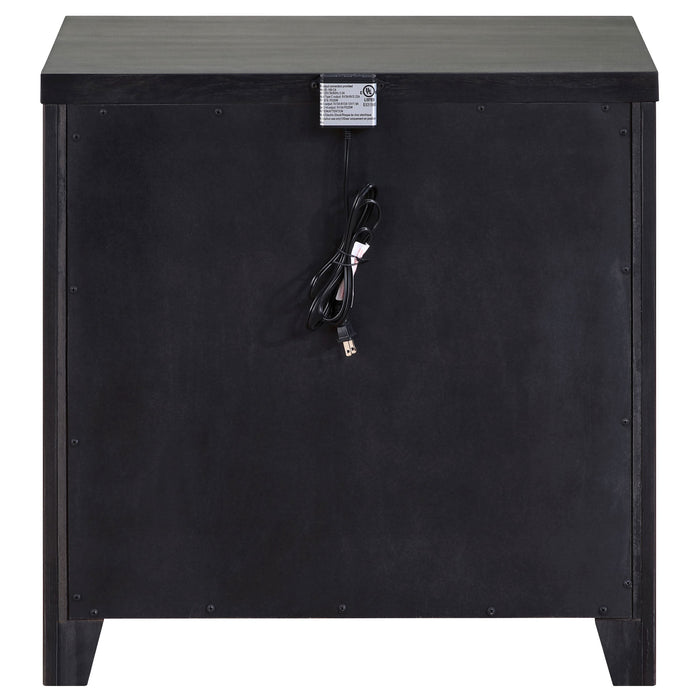 Kieran 2-drawer Nightstand Bedside Table Grey