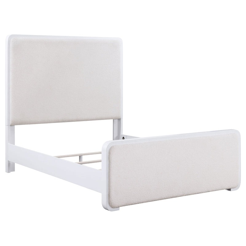 Anastasia Upholstered Panel Bed Pearl