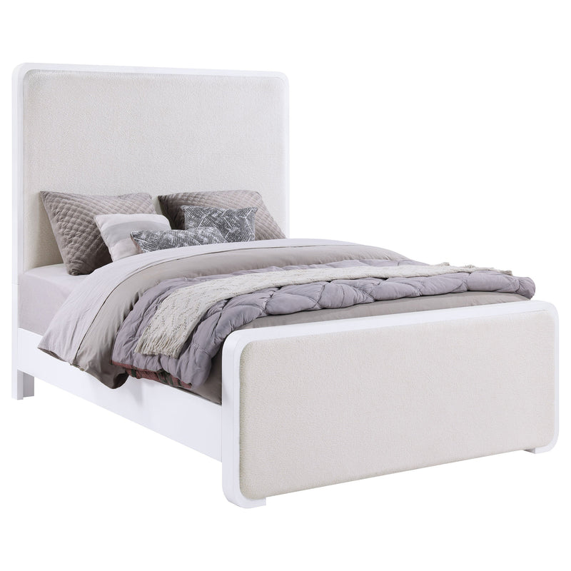 Anastasia Upholstered Panel Bed Pearl