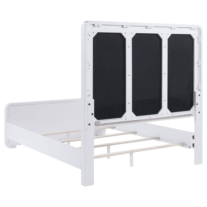 Anastasia Upholstered Panel Bed Pearl