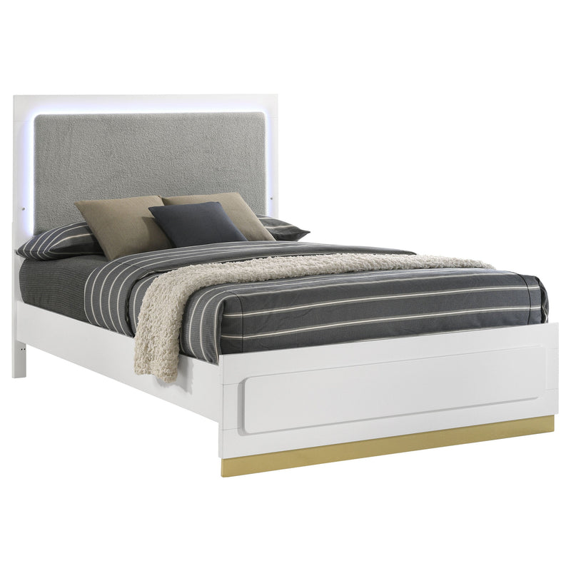Caraway Wood LED Panel Bed