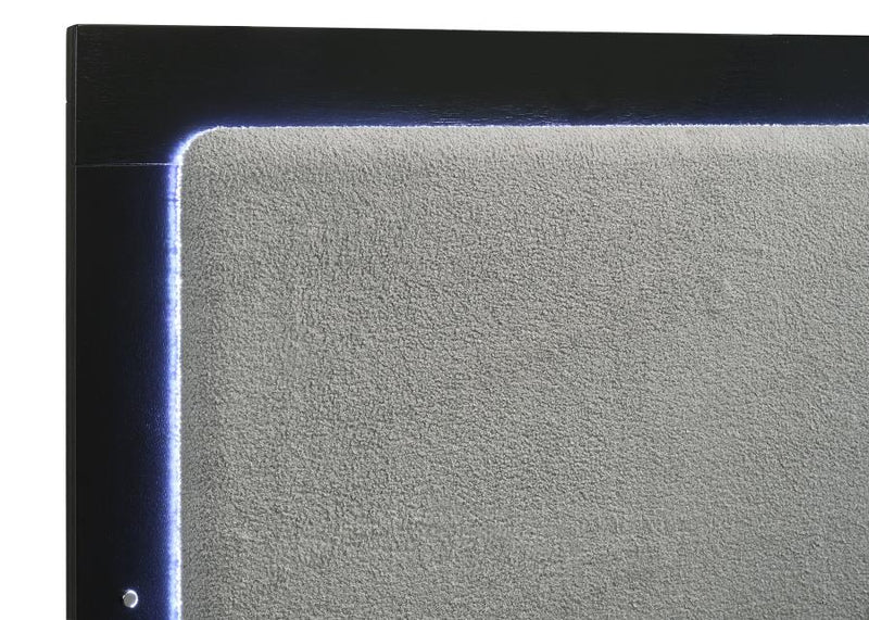 Caraway Wood LED Panel Bed