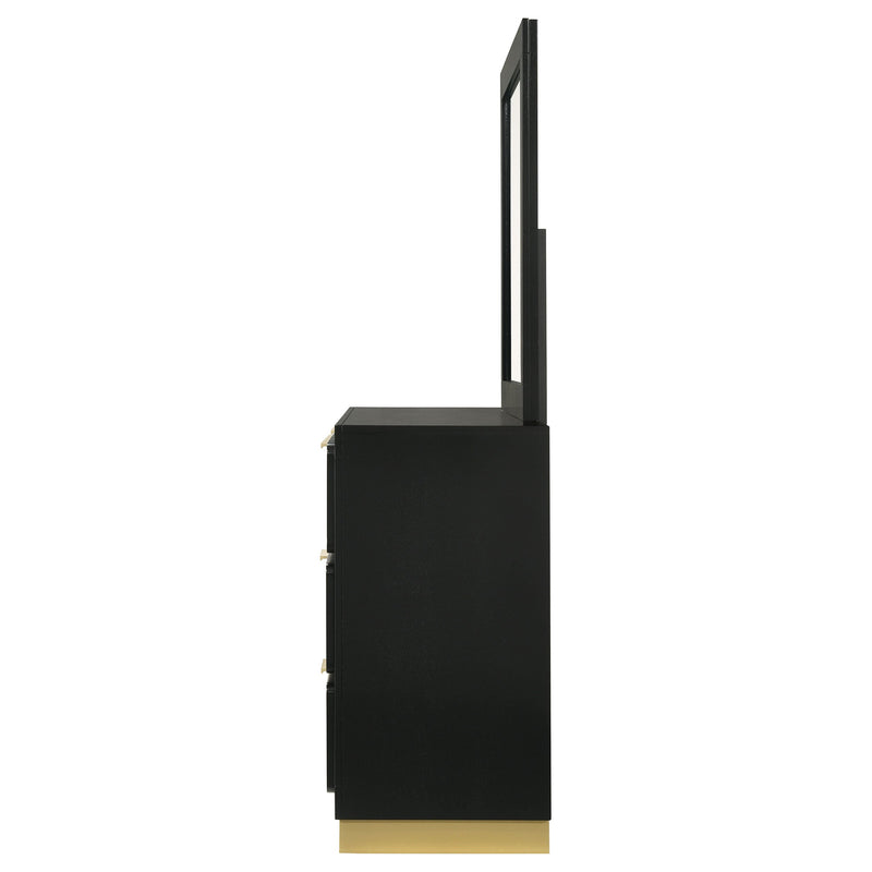 Cómoda Caraway de 6 cajones con espejo