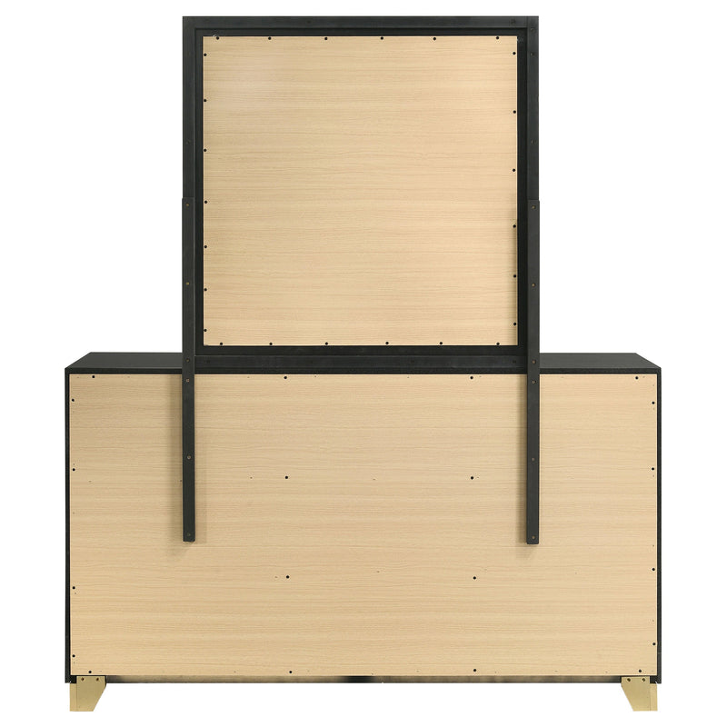 Cómoda Caraway de 6 cajones con espejo