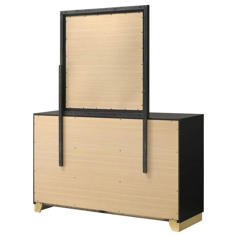 Cómoda Caraway de 6 cajones con espejo