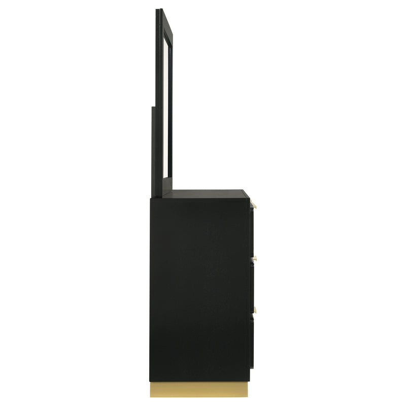 Cómoda Caraway de 6 cajones con espejo