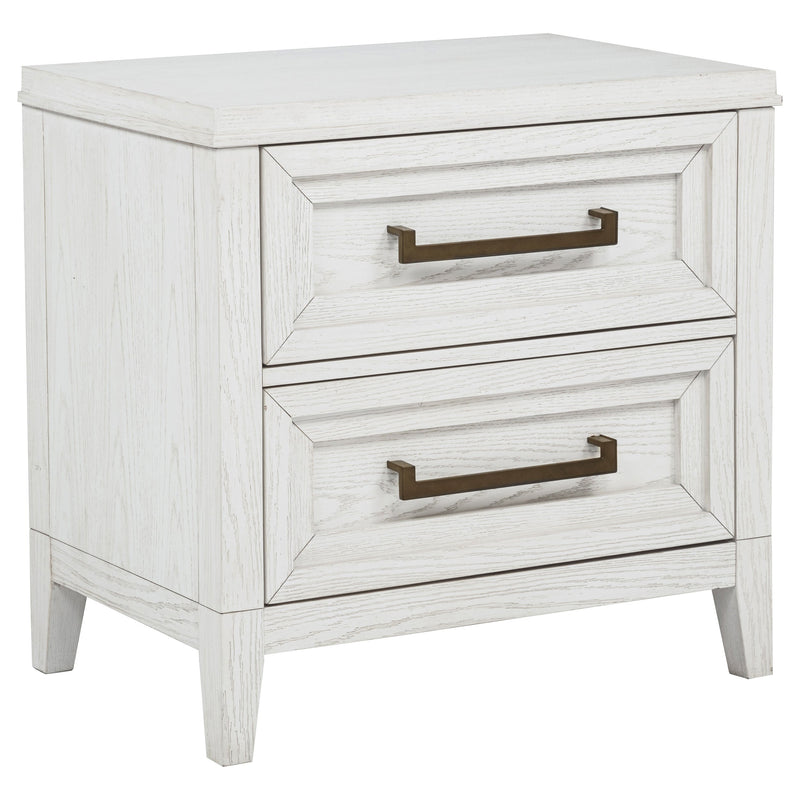 Marielle 2-drawer Nightstand Bedside Table Distressed White