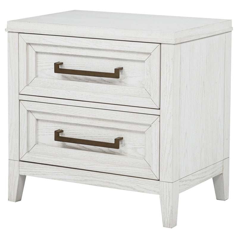 Marielle 2-drawer Nightstand Bedside Table Distressed White