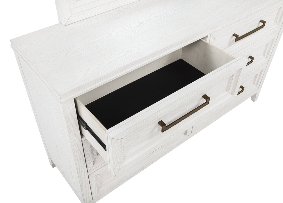 Marielle 6-drawer Bedroom Dresser Distressed White