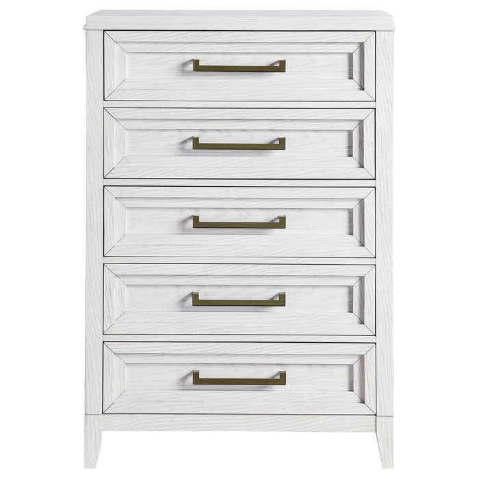 Marielle 5-drawer Bedroom Chest Distressed White