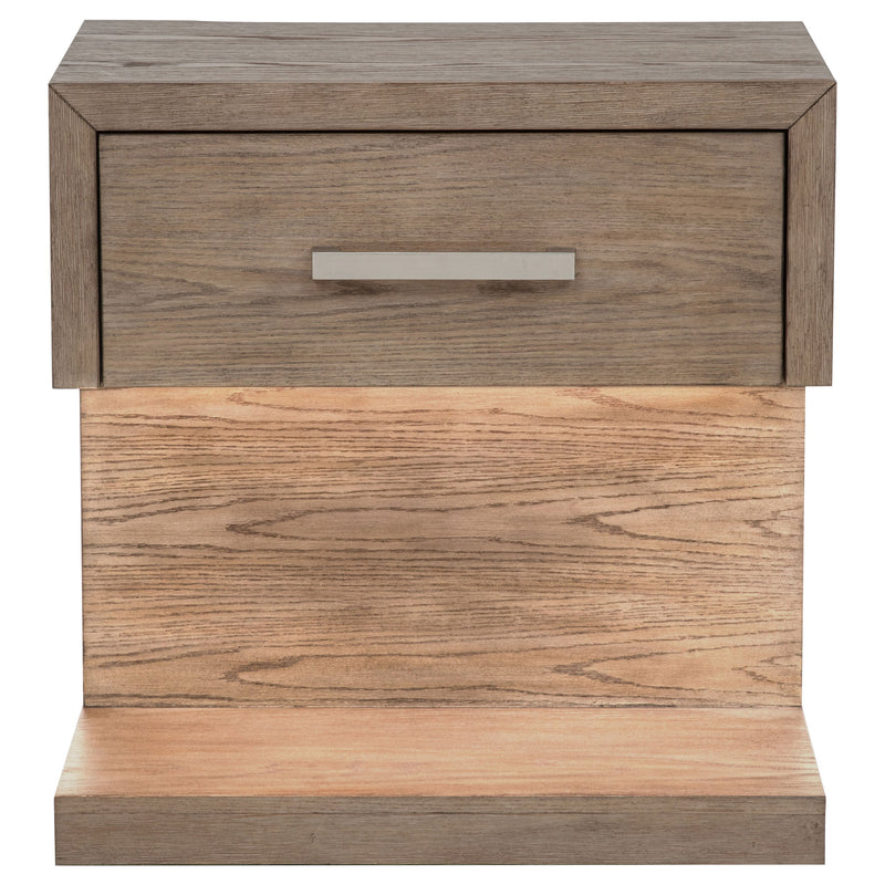 Kenora 1-drawer Nightstand Bedside Table Barley Brown