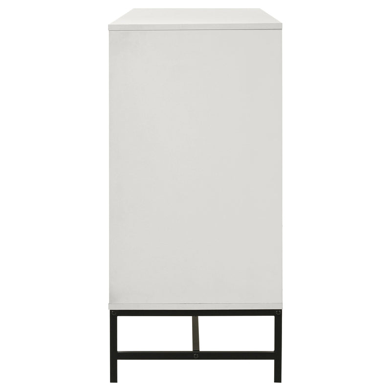 Cómoda de dormitorio Sonora de 6 cajones blanca