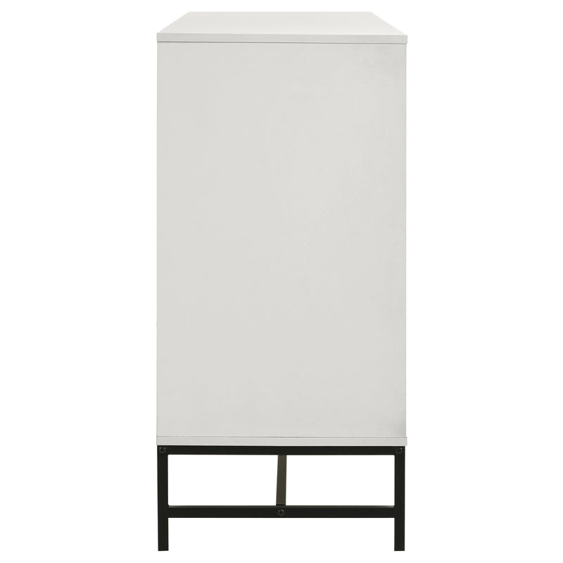 Cómoda de dormitorio Sonora de 6 cajones blanca