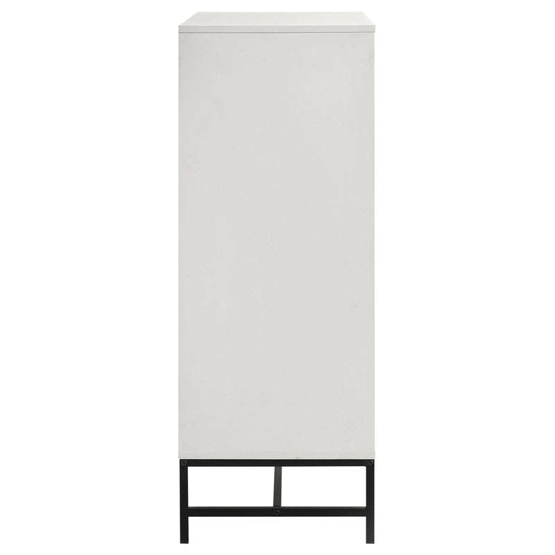 Cómoda Sonora de 4 cajones para dormitorio, color blanco