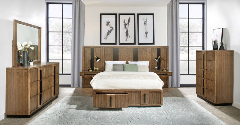 Cama con almacenamiento Terrace de 2 cajones marrón ceniza