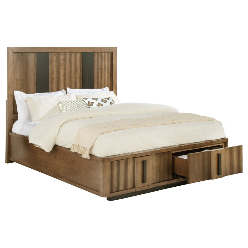 Cama con almacenamiento Terrace de 2 cajones marrón ceniza