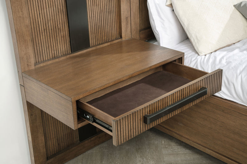 Juego de dormitorio Terrace Panel de fresno marrón