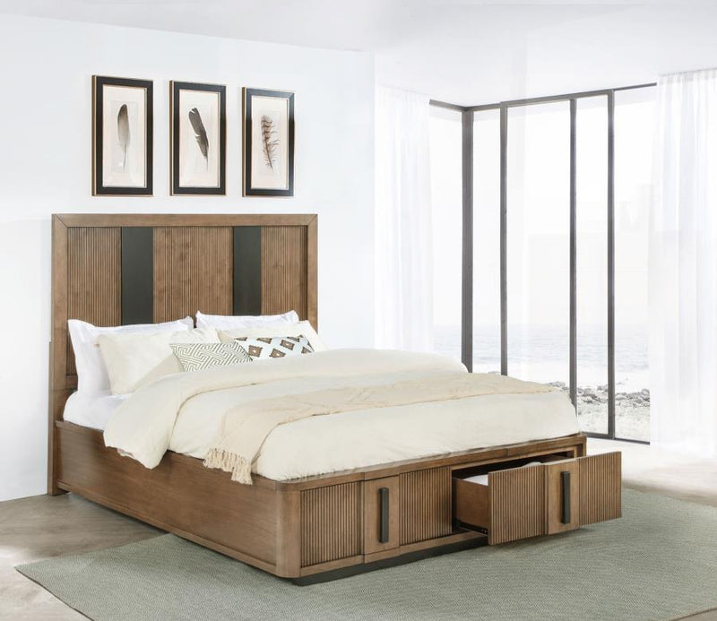Cama con almacenamiento Terrace de 2 cajones marrón ceniza