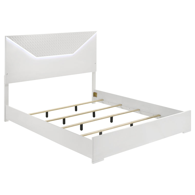 Juego de dormitorio Ives blanco de alto brillo