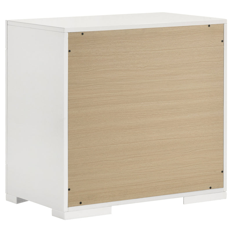 Juego de dormitorio Ives blanco de alto brillo