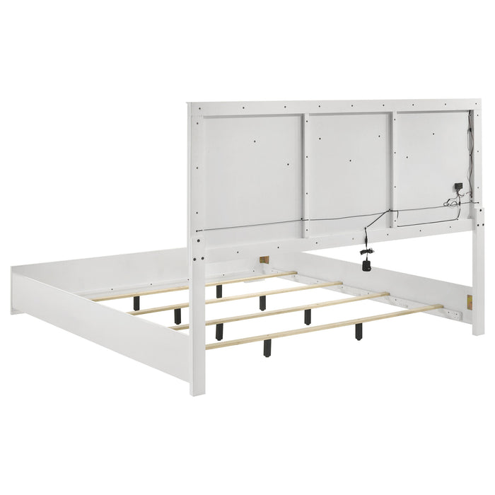 Hyland  Panel Bed LED Headboard Natural