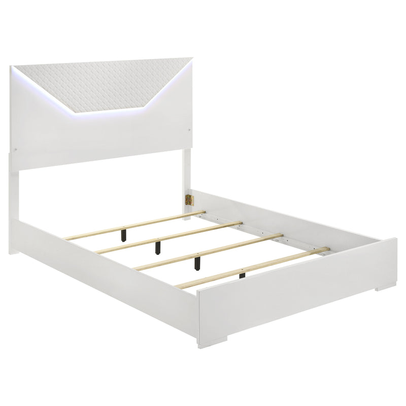 Juego de dormitorio Ives blanco de alto brillo